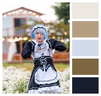 Woman Flower Background Cosplay Image